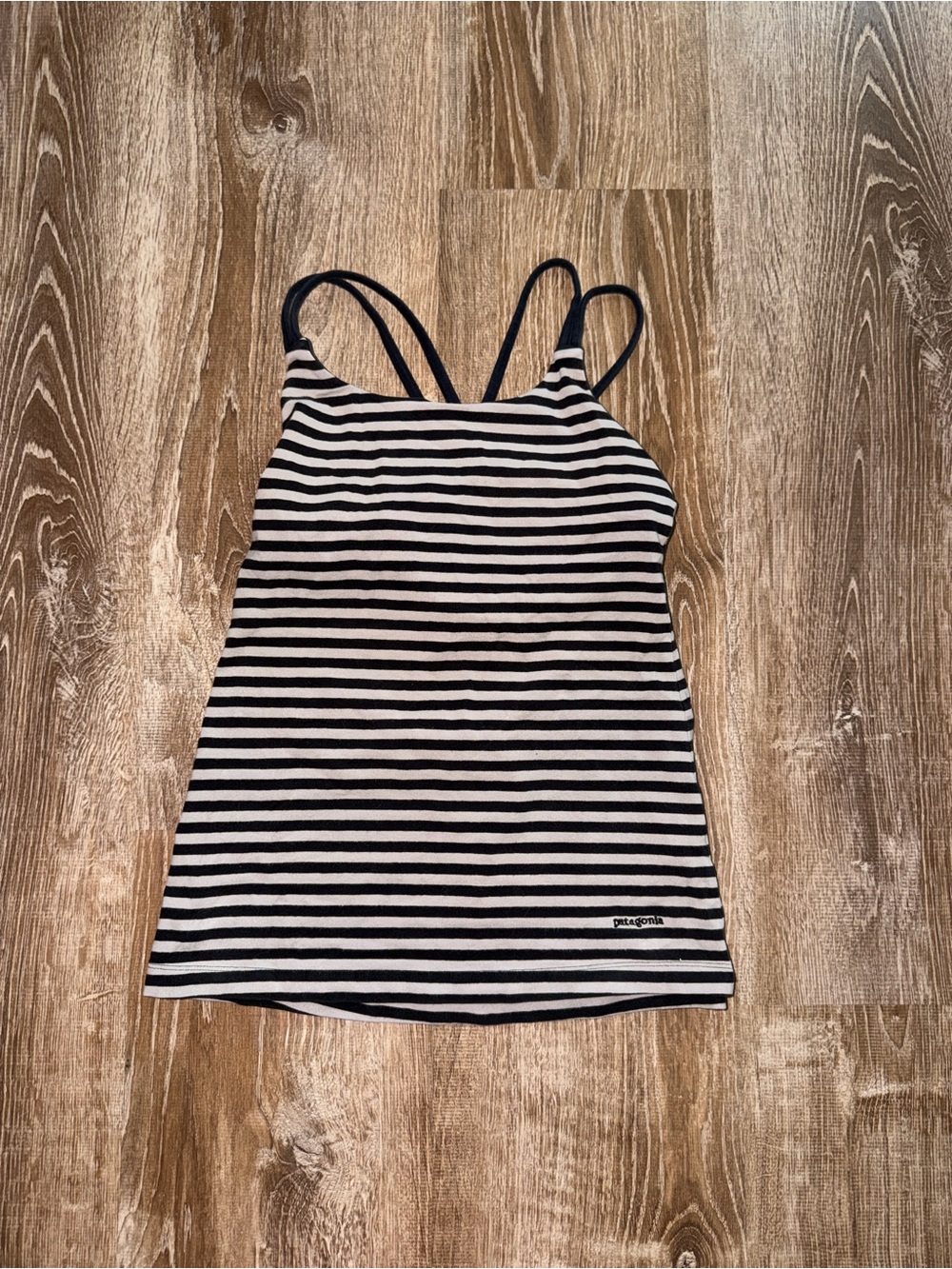 Vintage Y2K Patagonia Striped Black and White Tank Top